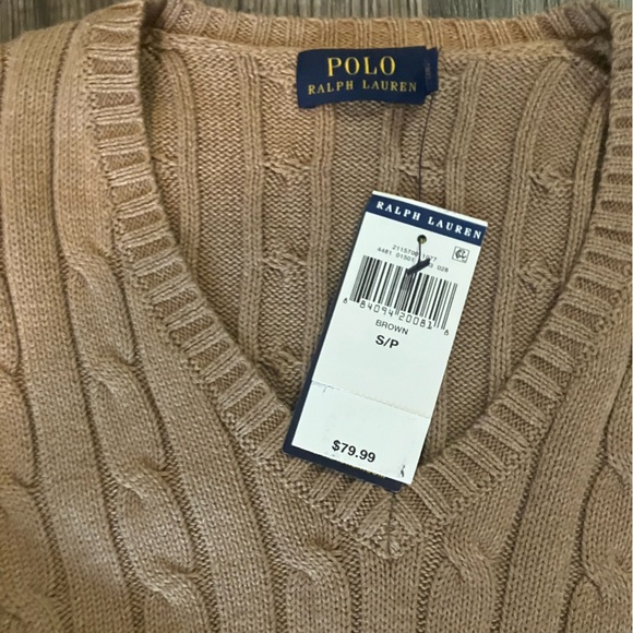 Brand new Ralph Lauren knitted sweater - neck- tan color - Picture 2 of 3